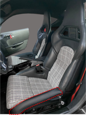 PORSCHE 997 GT3 RS GT2 RS SEATS PROTECTIVE LEATHER COVER SILVER STITCHING DHL