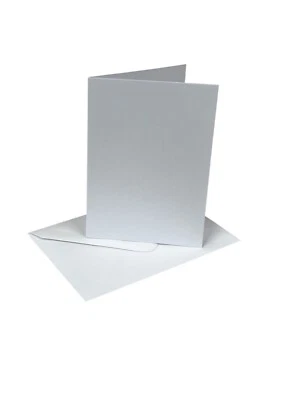 DJP A7 White Card Blanks & C7 Envelopes - 250gsm Card Pre-Creased For Easy Folding