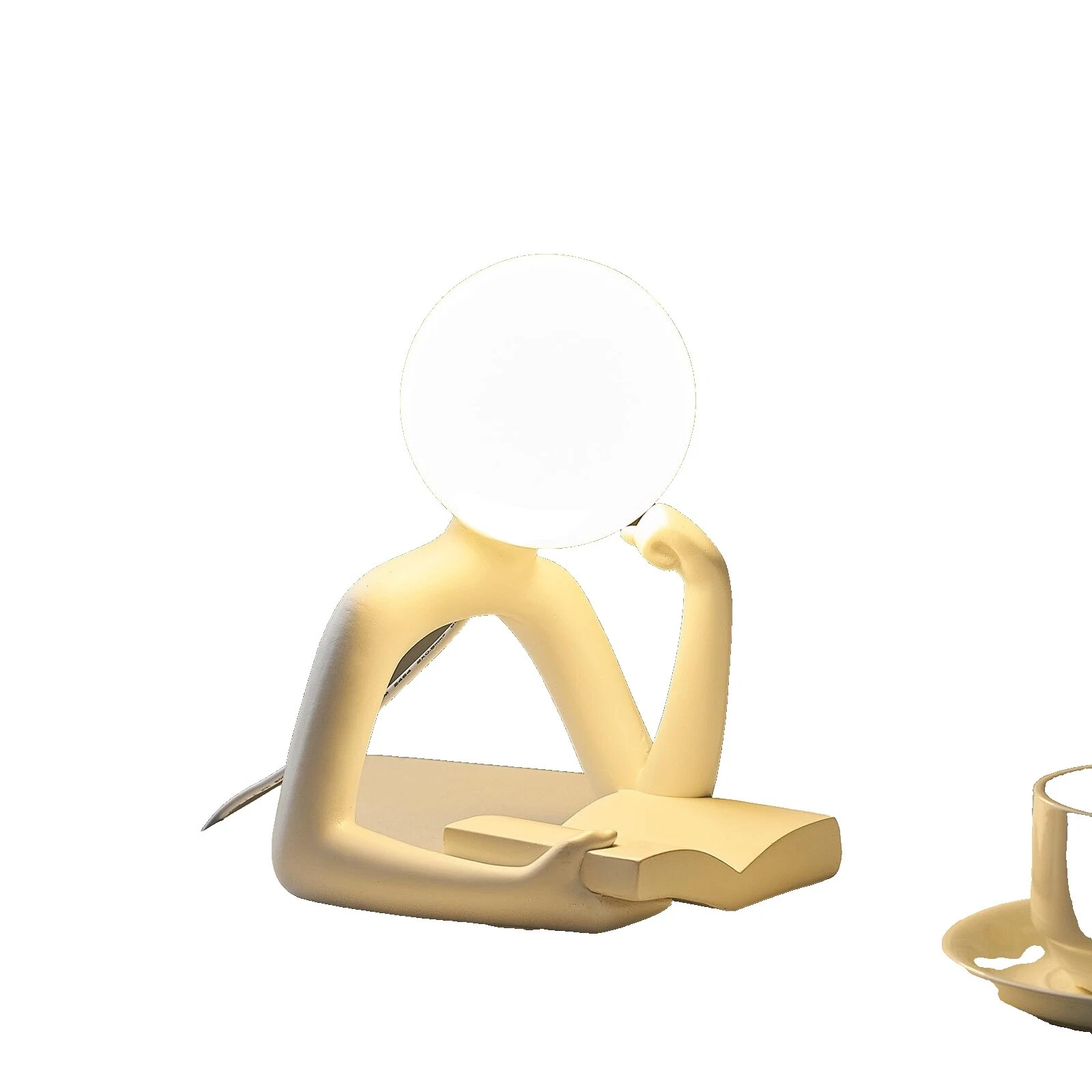 Estatuilla Art Deco Lámparas Blanco