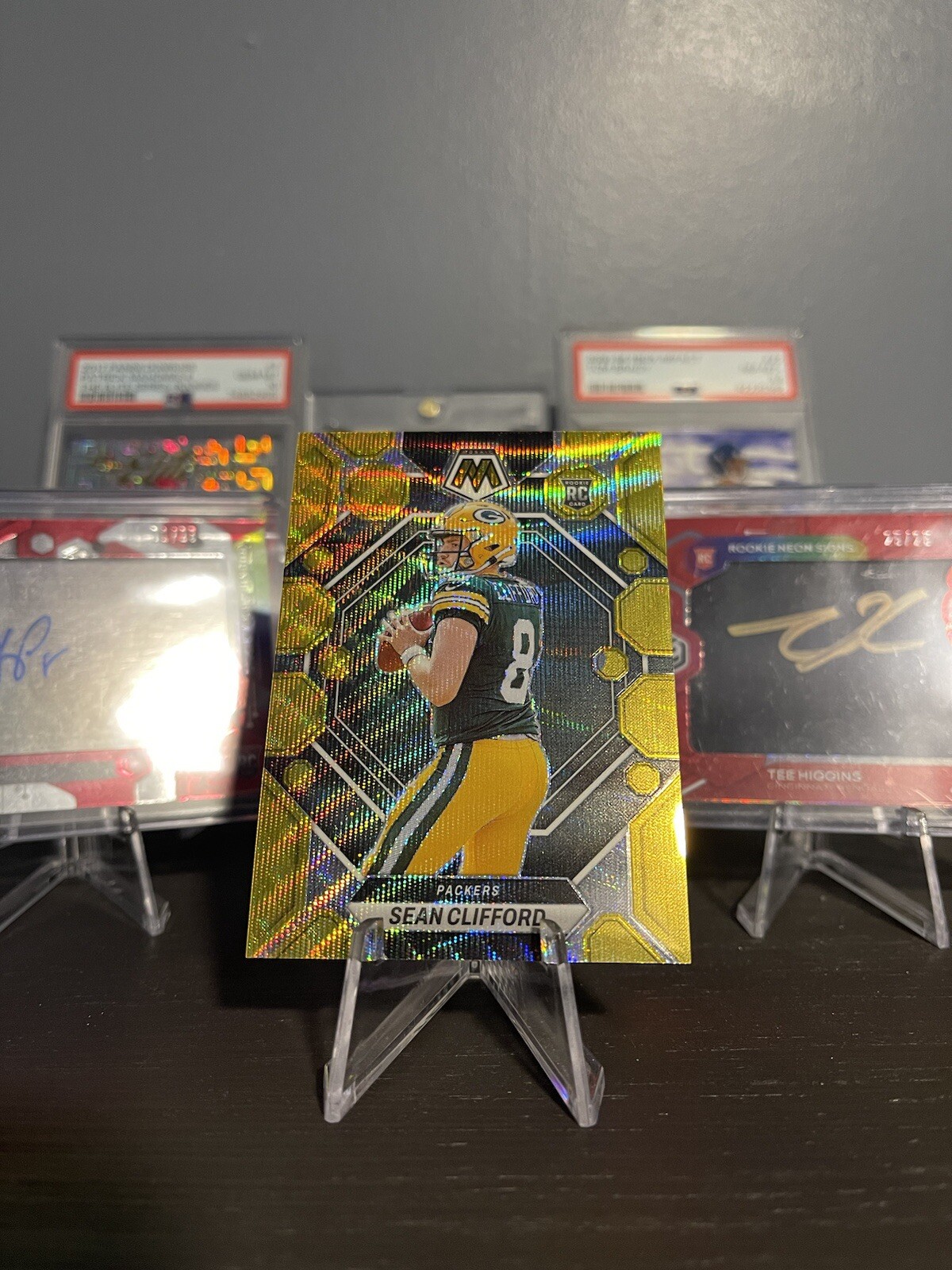 2023 Panini Mosaic Sean Clifford #361 Gold Wave Mosaic Prizm 1/17 (RC)