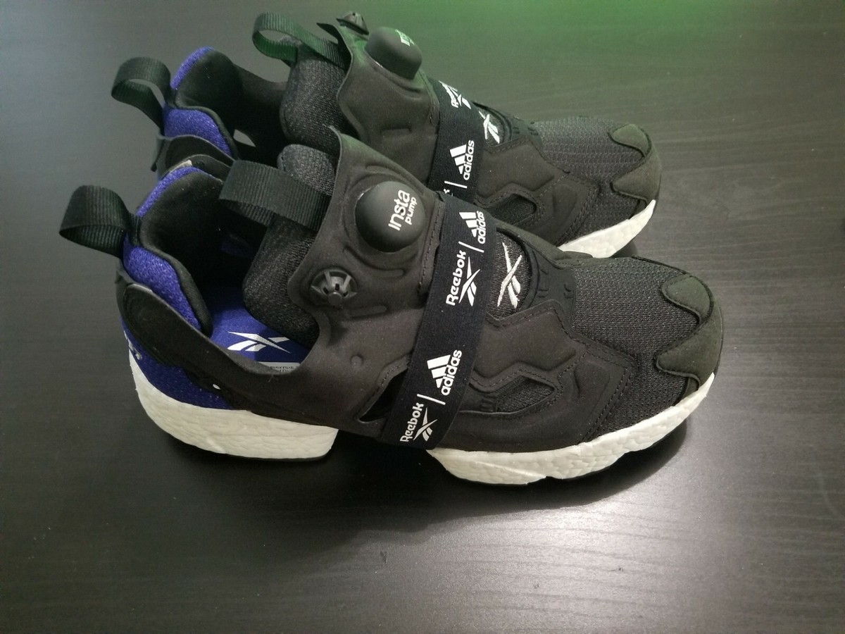 話題コラボ!Reebok x adidas Instapump Fury Boost Black Blue Adidas x Reebok InstaPump Fury Boost BLACK/BLUE SZ 7.5, 8.5