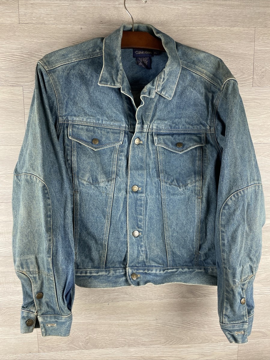 Vintage 90s Calvin Klein Denim Jacket Mens Sz XL Trucker Vintage 90s Calvin Klein Denim Jacket Mens Sz XL Trucker