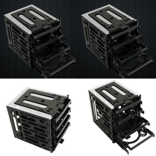 5.25" 4x 3.5" HDD SATA SSD HDD Cage Hard Drive Caddy FREE--new Adapte B5K3 I5K2~ - Picture 5 of 5