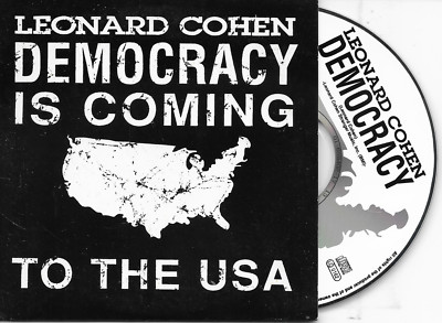 LEONARD COHEN - Democracy Is Coming To The USA CD SINGLE 2TR Cardsleeve 1992