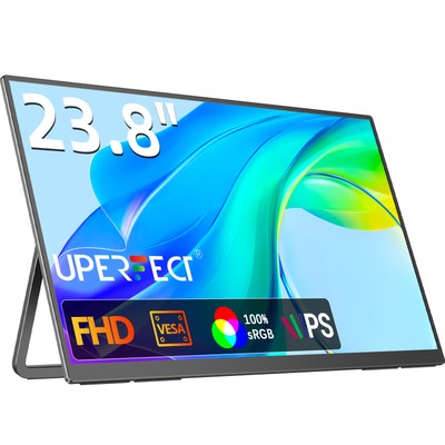 UPERFECT 23.8'' 1080P Portable Monitor FHD 100HZ 100% SRGB IPS LCD Gaming Display
