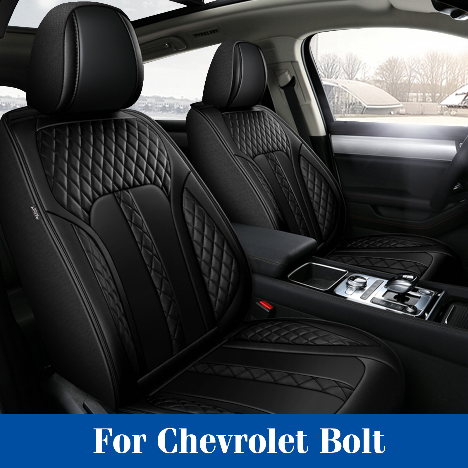 Car 5-Seat Covers PU Leather Front&Rear Protector For Chevrolet Bolt 2017-2024