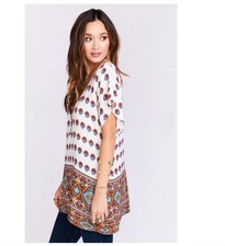 Show Me Your MuMu Ladies Original Mumu The Victorian Colorful Top Size S NWT 