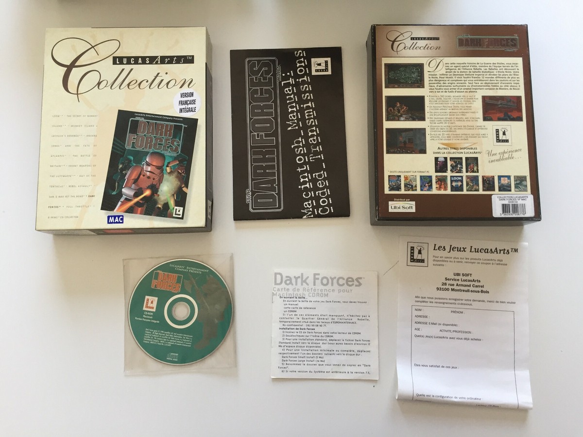 Boîte Big Box Star Wars Dark Forces LucasArts - PC, édition 1996, Avec Notice, Sans Le Jeu