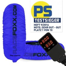 Produktbild - Motorrad Reifenwärmer PRO DIGITAL bis 99° C SUPERBIKE Tire Warmers blau Racefoxx