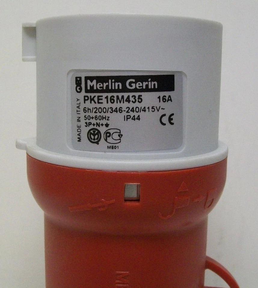 Merlin Gerin PKE16M435 16A 6h/200/346-240/415V 3P+N+地面公头连接器 — 第 4/4 张图片