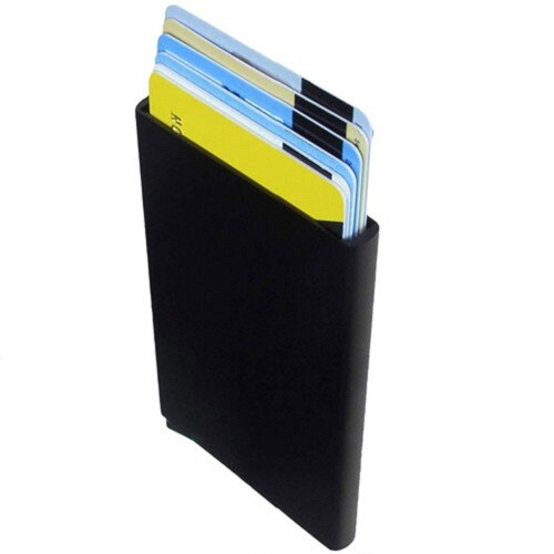 Porta Carte di Credito in Alluminio Antifrode, Porta Carta Rigida con protezione - Foto 2 di 12