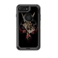 Skin Decal for Otterbox Defender iPhone 7 PLUS Case / Ace of Spades Skull Hand