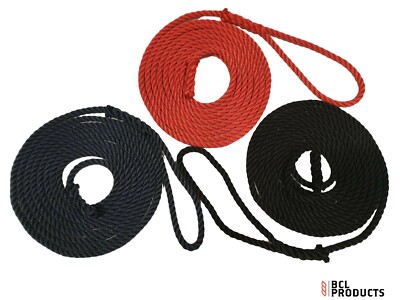 10mm PolySoft schwimmende Festmacherleine - Yacht - Bootsseil mit Schlaufe & Rückenspleiß 
