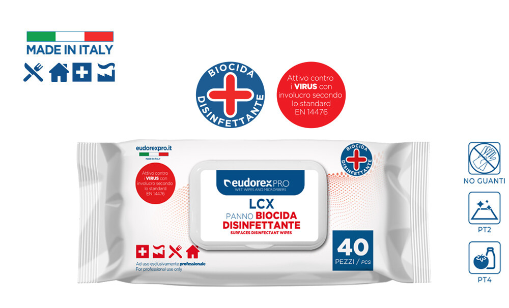 SALVIETTA LCX BIOCIDA DISINFET. 40PZ