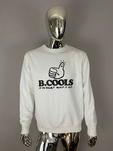 Barney Cools Mens Adult Casual Logo White Color Hoodie Sweatshirt Size XL - 第 1/5 張圖片