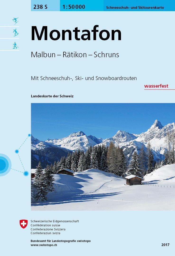 Thumbnail - Swisstopo 1 : 50 000 Montafon Ski (land-)karte Swisstopo 1 : 50 000