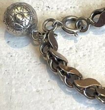 Bracelet Breloque Ancien Argent Or Rose Antique Victorian Silver Rose Gold