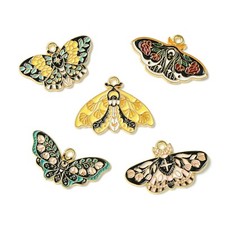 20x Enamel Beauty Butterfly Charm Pendants for DIY Jewelry Crafts Accessory