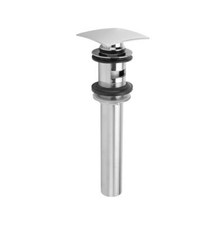 Jaclo 822-SN 2-3/4" Square Top Finger Touch Drain W Overflow Holes Satin Nickel