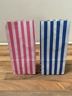 LARGE CANDY STRIPE SWEET / POPCORN / PICK N MIX PARTY PAPER BAGS 3 x 4 x 9.5''