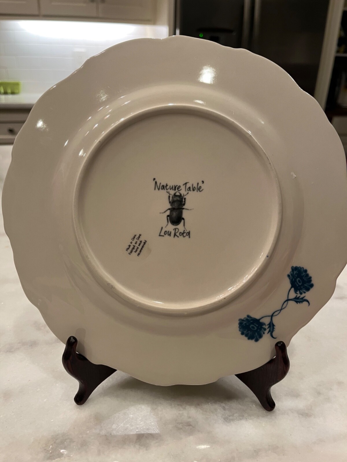 Anthropologie OWL Nature Table Salad / Plate Lou Rota Yellow White eBay