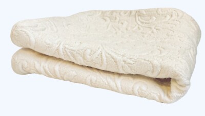 Vintage Noble Excellence Matelassé Pillow Cover Sham Off White Cotton Portugal