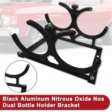 Billet Aluminum 7 Double Nitrous Oxide Nos Bottle Bracket Holder Kit Black Billet Aluminum 7 Double Nitrous Oxide Nos Bottle Bracket Holder Kit Black