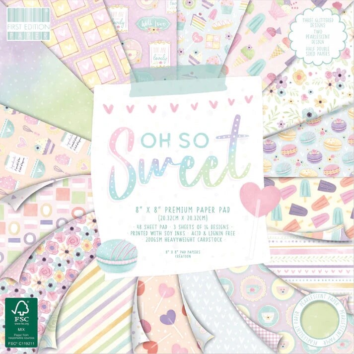 First Edition 8x8 Paper Pad - Oh So Sweet