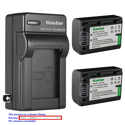Kastar Battery AC Charger for Ordro NP180, ORDRO IR Night Camera HDR-AE8 HDRAE8