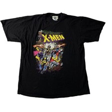 Vintage 90s Marvel X-Men Shirt Sz L Universal Studios The Uncanny Comic Images