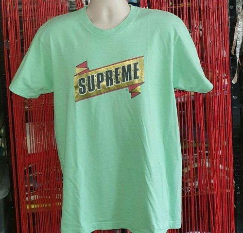 SS13 Supreme Emblème T-Shirt Taille L Citron T-Shirt Vintage Rare 2013 - Photo 2 sur 8