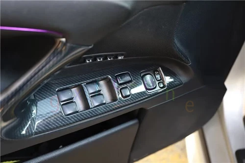 Carbon Fiber Look Window Lift Lock Switch Panel Trim For 2006-2010 LEXUS IS250 - Picture 6 of 14