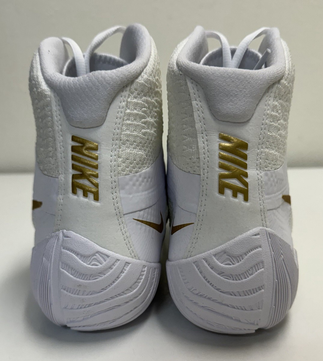Nike Tawa White Metallic Gold Mens Sz 11 Wrestling Boxing Shoes