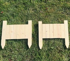 Close Wooden Panel Fencing Garden Wood Path Panel Border Fence Set Décor Wall UK