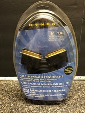 New Dynex 6' IEEE 1284 Parallel Printer Cable DB25 Male Gold ..