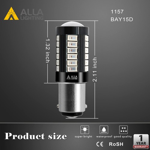 Alla Lighting 1157 LED 4 times STROBE to Solid Brake Light Bulb|Tail Light Bulb - Picture 10 of 12