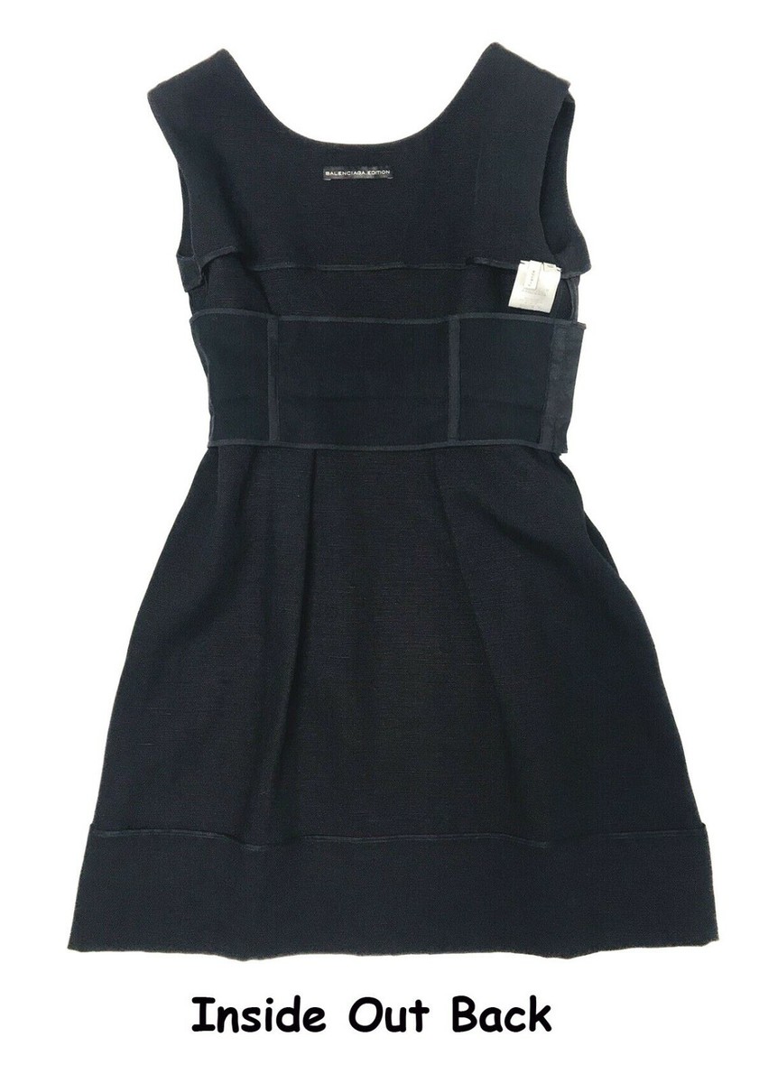 Balenciaga Edition Mini Dress Black Sleeveless Women's Size