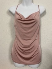 Fashion Muse Women's Blouse Dressy Top Size Large Pink Strappy NWOT made in USA