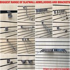 SLAT WALL SLATWALL FITTINGS PRONGS ARMS HOOKS RETAIL DISPLAY SHOP FITTINGS