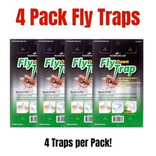 4Pk Fly Traps Insect Catcher Killer Cage Glue Trap Pest Bug Catch Sticky Paper
