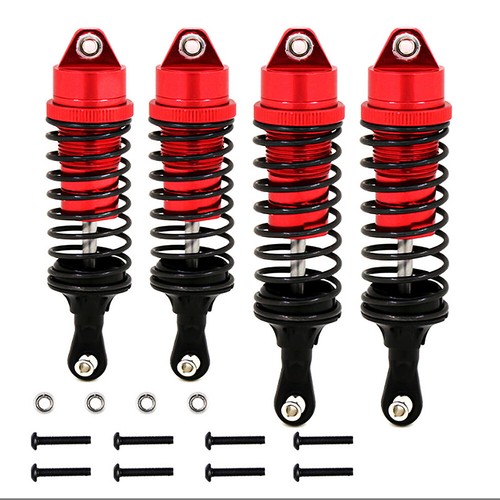 X Lite 804 Rs Set Di 4 Ammortizzatori BIG BORE In Alluminio Per Traxxas Rustler VXL 2WD 1/10 - Colore Blu Con Albero 4mm Traxxas Sledge - Foto 9