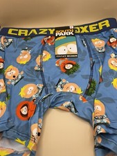 South Park Men  s Underwear Boxer Briefs Cartoon Colorful Blue Size L New