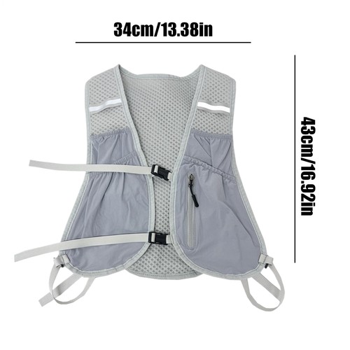 Reflective Light Up Safety Running Vest For Biking Walking Multiple Pockets Vest - Picture 12 of 14