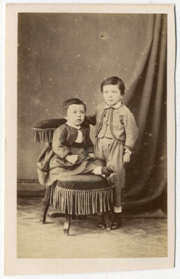 ANCIENNE CDV GRAND Format Portrait D'une Jeune Fille Grands Magasins