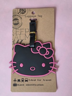 Brandneu super süß HELLO KITTY Kofferanhänger PUNKT GEPÄCK LEICHT pink & schwarz