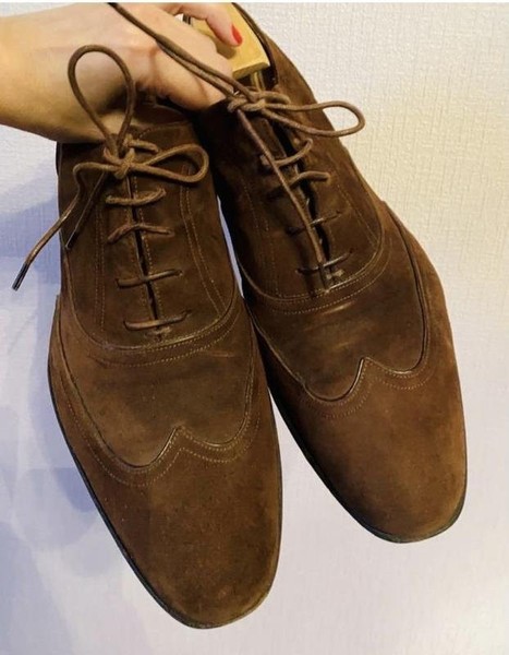 Men Bally Heels Brown Suede 41