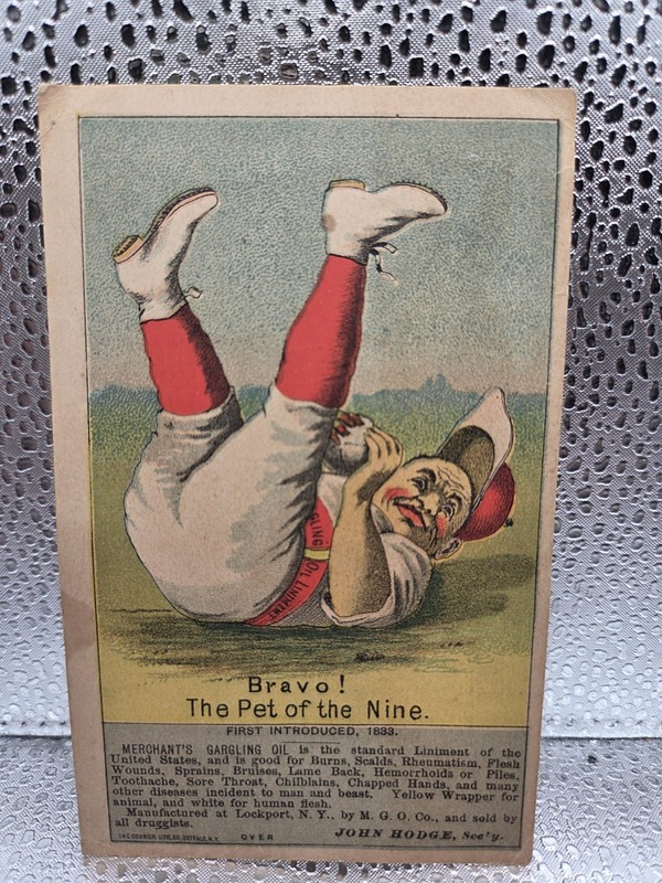 1880 Merchant's Set-Break Baseball Comics Bravo The Pet Of The Nine NY Savings