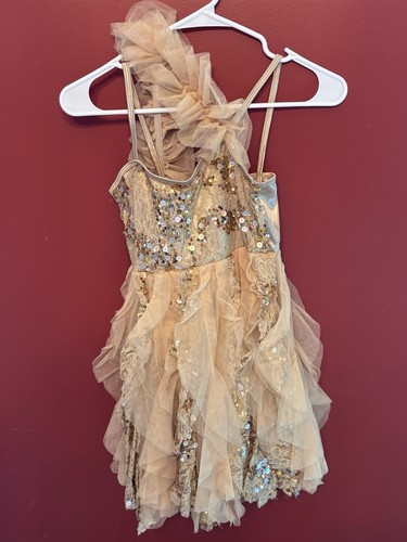 Weissman Lyrical/Contemporary Dance Costume Champagne Size SA