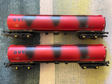 2 HORNBY 00 GAUGE R.6391 100 TON TANK WAGONS VTG 88126 WEATHERED EXC/BOXED
