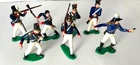 7 Vintage Marx Toys Plastic Soldiers 2.5'' Hand Painted Hong Kong Pre Owned